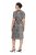 Ulla Popken 848137 Vestido de lantejoulas com padrão animal Bege - Vestidos de noite - Vestidos de festa em tamanhos grandes