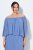 Ulla Popken 848169 Vestido de chiffon evasê Azul claro - Vestidos midi - Vestidos Midi Tamanhos Grandes
