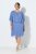Ulla Popken 848169 Vestido de chiffon evasê Azul claro - Vestidos midi - Vestidos Midi Tamanhos Grandes
