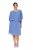 Ulla Popken 848169 Vestido de chiffon evasê Azul claro - Vestidos midi - Vestidos Midi Tamanhos Grandes