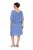 Ulla Popken 848169 Vestido de chiffon evasê Azul claro - Vestidos midi - Vestidos Midi Tamanhos Grandes
