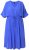 Ulla Popken 848224 Vestido comprido de manga curta com decote em V Azul - Vestidos maxi - Vestidos maxi plus size para mulher