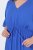 Ulla Popken 848224 Vestido comprido de manga curta com decote em V Azul - Vestidos maxi - Vestidos maxi plus size para mulher