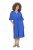 Ulla Popken 848224 Vestido comprido de manga curta com decote em V Azul - Vestidos maxi - Vestidos maxi plus size para mulher