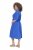 Ulla Popken 848224 Vestido comprido de manga curta com decote em V Azul - Vestidos maxi - Vestidos maxi plus size para mulher