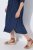Ulla Popken 848224 Vestido midi com cordão Azul-marinho - Vestidos midi - Vestidos Midi Tamanhos Grandes