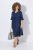 Ulla Popken 848224 Vestido midi com cordão Azul-marinho - Vestidos midi - Vestidos Midi Tamanhos Grandes