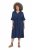 Ulla Popken 848224 Vestido midi com cordão Azul-marinho - Vestidos midi - Vestidos Midi Tamanhos Grandes