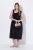 Ulla Popken 848305 Vestido midi sem mangas com decote em V Preto - Vestidos midi - Vestidos Midi Tamanhos Grandes