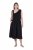 Ulla Popken 848305 Vestido midi sem mangas com decote em V Preto - Vestidos midi - Vestidos Midi Tamanhos Grandes