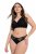 Ulla Popken 848522 Tangas com renda pack de 3 Preto - Cuecas - 