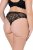 Ulla Popken 848522 Tangas com renda pack de 3 Preto - Cuecas - 