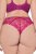 Ulla Popken 848522 Tangas com renda pack de 3 Roxo escuro - Cuecas - 