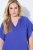 Ulla Popken 848526 Vestido de mistura de linho com bolsos Azul - Vestidos de verão - Vestidos de verão plus size