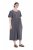 Ulla Popken 848575 Vestido comprido de manga curta com bolsos Antracite - Vestidos maxi - Vestidos maxi plus size para mulher