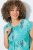 Ulla Popken 848696 Vestido midi estampado com decote em V Turquesa - Vestidos midi - Vestidos Midi Tamanhos Grandes