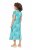 Ulla Popken 848696 Vestido midi estampado com decote em V Turquesa - Vestidos midi - Vestidos Midi Tamanhos Grandes