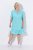 Ulla Popken 848724 Vestido estampado com folhos Turquesa - Vestidos - Vestidos para todos os tamanhos