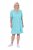 Ulla Popken 848724 Vestido estampado com folhos Turquesa - Vestidos - Vestidos para todos os tamanhos