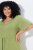 Ulla Popken 848829 Vestido midi de manga curta com cordão Verde claro - Vestidos midi - Vestidos Midi Tamanhos Grandes