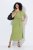 Ulla Popken 848829 Vestido midi de manga curta com cordão Verde claro - Vestidos midi - Vestidos Midi Tamanhos Grandes