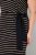 Ulla Popken 848921 Vestido de jersey às riscas com cinto para atar Preto - Vestidos maxi - Vestidos maxi plus size para mulher