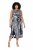 Ulla Popken 848948 Vestido com padrão animal Preto - Vestidos de verão - Vestidos de verão plus size