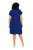 Ulla Popken 849033 Vestido de chiffon de manga curta com decote em V Azul-marinho - Vestidos - Vestidos para todos os tamanhos