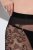 Ulla Popken 849055 Collants com flores Preto - Collants & meias - 