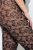 Ulla Popken 849055 Collants com flores Preto - Collants & meias - 