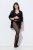 Ulla Popken 849055 Collants com flores Preto - Collants & meias - 