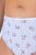 Ulla Popken 849098 Cuecas com flores pack de 5 Azul claro - Cuecas - 