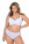 Ulla Popken 849098 Cuecas com flores pack de 5 Azul claro - Cuecas - 