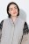 Ulla Popken 849221 Colete acolchoado com gola canelada Cinzento - Coletes - 