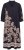 Ulla Popken 849423 Vestido floral com manga 3/4 Preto - Vestidos maxi - Vestidos maxi plus size para mulher