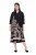 Ulla Popken 849423 Vestido floral com manga 3/4 Preto - Vestidos maxi - Vestidos maxi plus size para mulher
