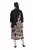 Ulla Popken 849423 Vestido floral com manga 3/4 Preto - Vestidos maxi - Vestidos maxi plus size para mulher