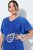 Ulla Popken 849530 Vestido de noite estampado com strass Azul real - Vestidos de noite - Vestidos de festa em tamanhos grandes