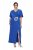 Ulla Popken 849530 Vestido de noite estampado com strass Azul real - Vestidos de noite - Vestidos de festa em tamanhos grandes