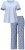 Ulla Popken 849850 Pijama aos quadrados Azul claro - Pijamas/Loungewear - 