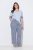 Ulla Popken 849850 Pijama aos quadrados Azul claro - Pijamas/Loungewear - 