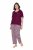 Ulla Popken 849850 Pijama aos quadrados Vermelho baga - Pijamas/Loungewear - 