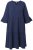 Ulla Popken 849856 Vestido com folhos Azul-marinho - Vestidos midi - Vestidos Midi Tamanhos Grandes