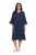 Ulla Popken 849856 Vestido com folhos Azul-marinho - Vestidos midi - Vestidos Midi Tamanhos Grandes