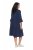 Ulla Popken 849856 Vestido com folhos Azul-marinho - Vestidos midi - Vestidos Midi Tamanhos Grandes