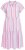 Ulla Popken 849969 Vestido midi às riscas com folhos Rosa - Vestidos midi - Vestidos Midi Tamanhos Grandes