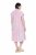 Ulla Popken 849969 Vestido midi às riscas com folhos Rosa - Vestidos midi - Vestidos Midi Tamanhos Grandes