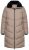 Ulla Popken 850041 Sobretudo acolchoado Taupe - Casacos - Casacos de Mulher em Tamanhos Grandes