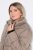 Ulla Popken 850041 Sobretudo acolchoado Taupe - Casacos - Casacos de Mulher em Tamanhos Grandes