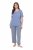 Ulla Popken 850045 Pijama de manga curta Azul claro - Pijamas/Loungewear - 
